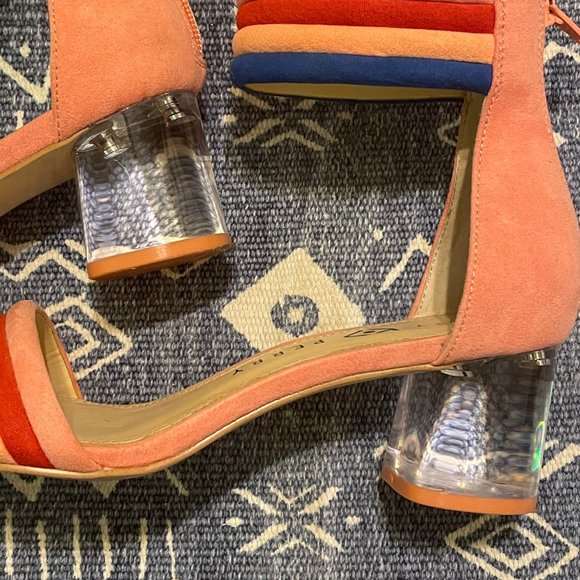Incredible Colorful Katy Perry Ankle Strap Lucite Heels - Picture 4 of 6